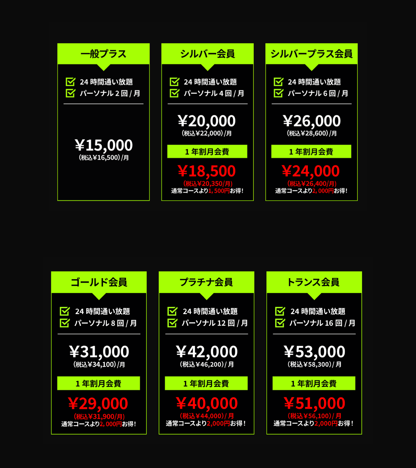 料金表